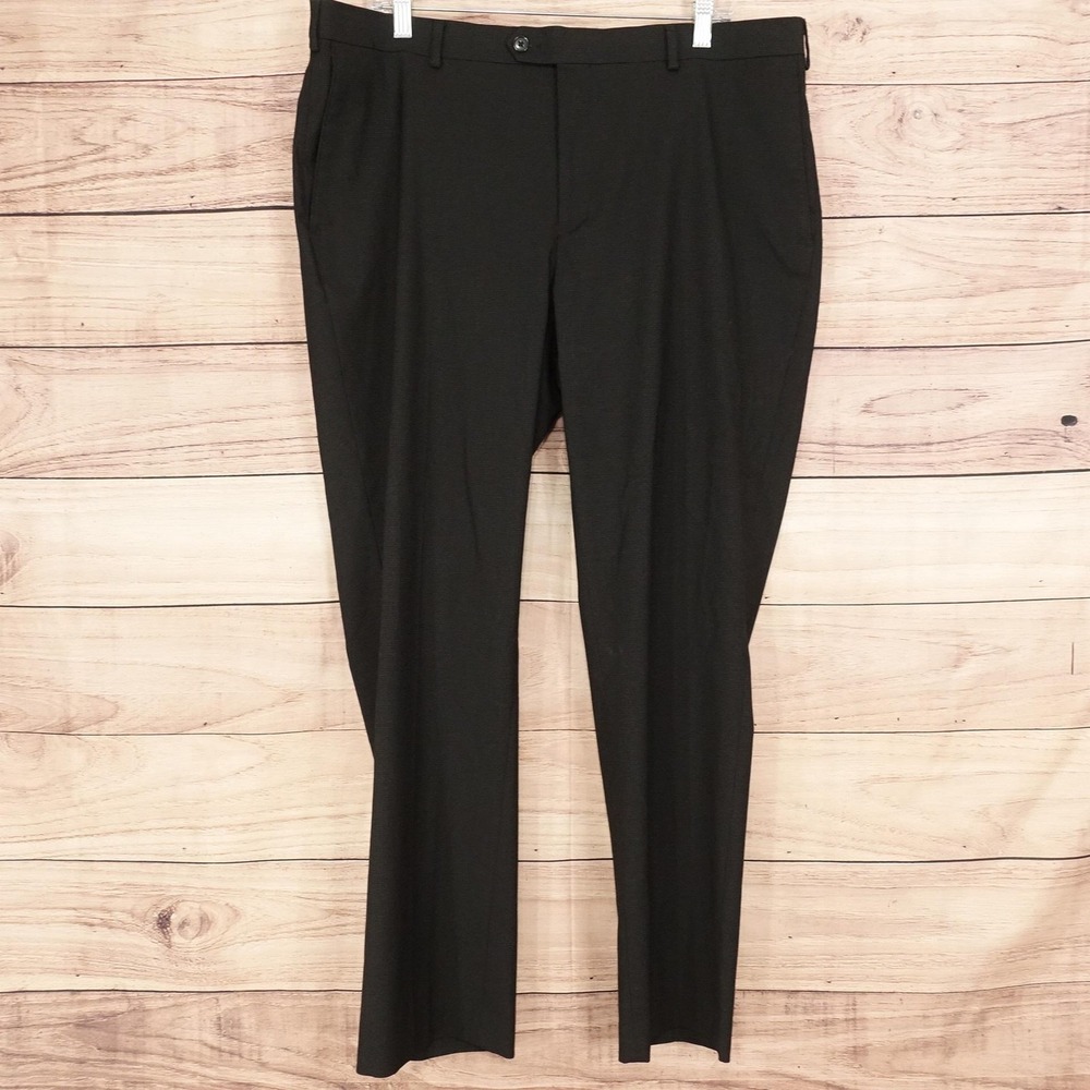 APT 9 Premier Flex Dress Pants Mens 38x30 Black Slim Fit Stretch Flat Front